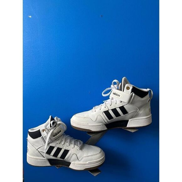 Adidas Hoops 2.0 high top White Black size 9.5 mens basketball streetwear urban - Picture 1 of 6